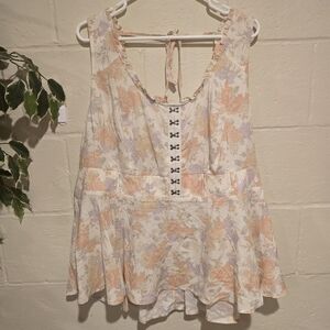 TORRID Babydoll Washable Challis Corset Sleeveless Top NWT  Size 3